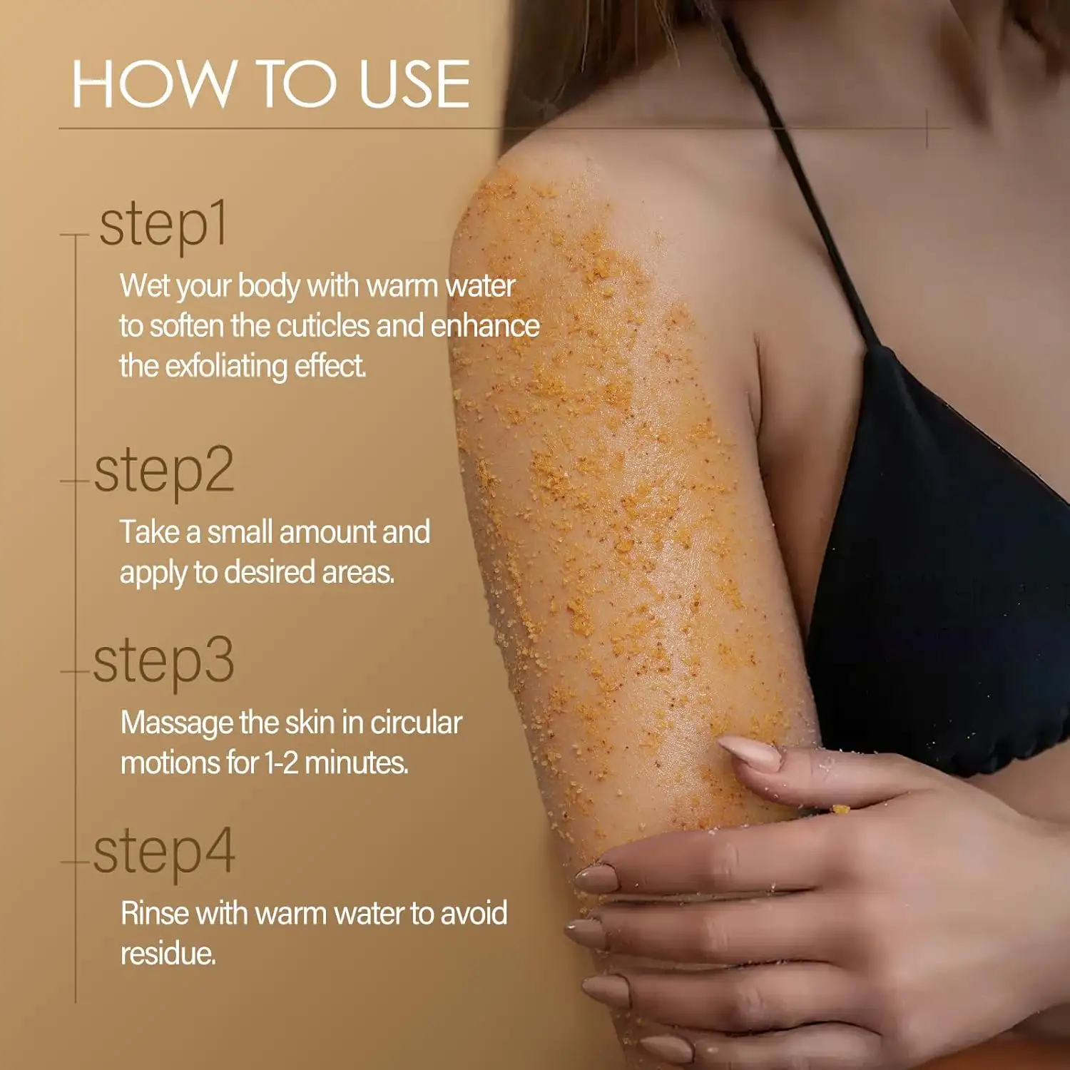 Body Scrub Natural Exfoliating Salt Scrub & Body and Face Souffle Helps With Moisturizing Exfoliating Fruit Body Scrub Cream