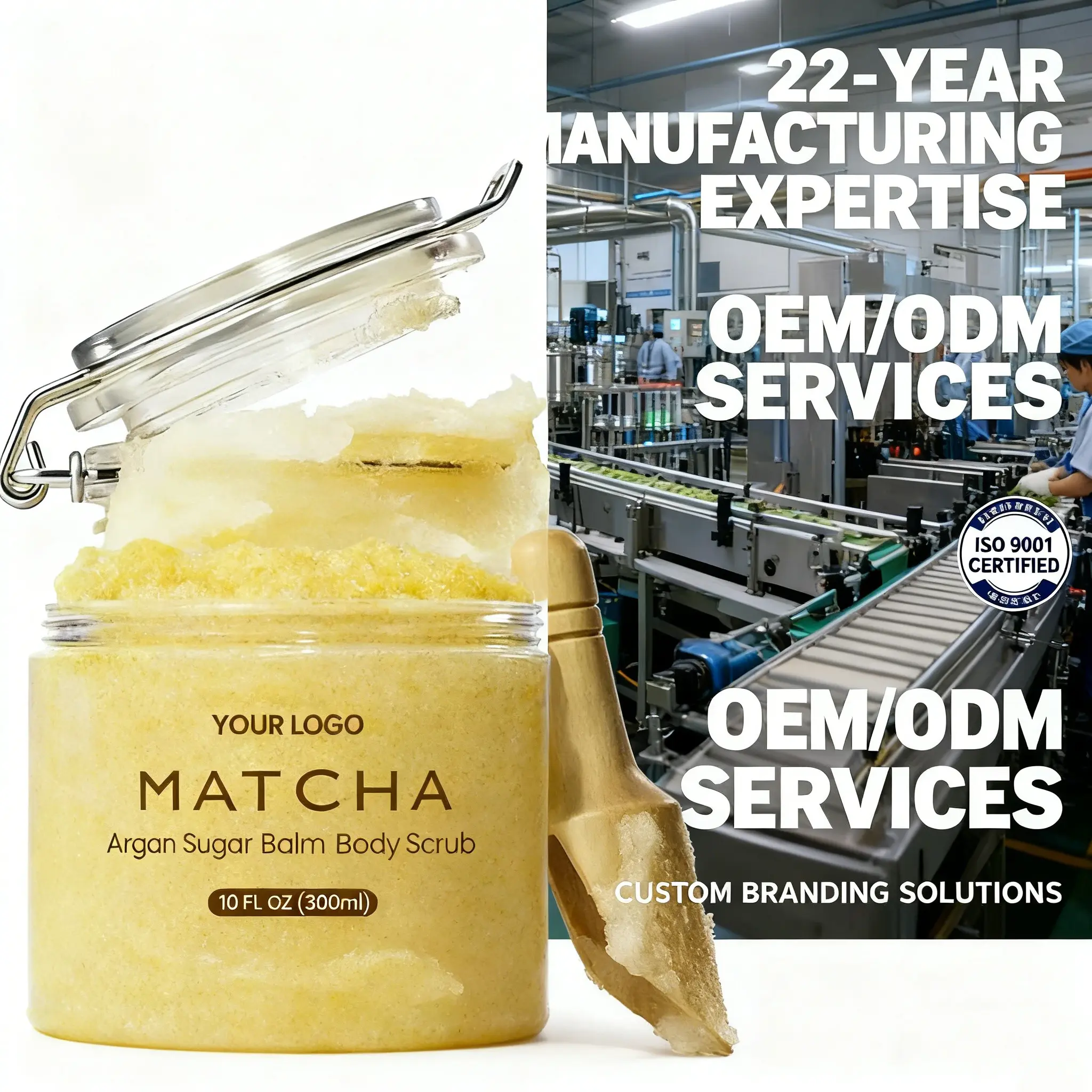 OEM ODM Moroccan Nut Sugar Fragrance Body Scrub Cruelty Free Exfoliating Sea Salt Smoothing Brightening