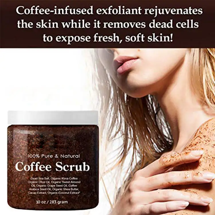 Whitening Smoothing Remove Dead Skin Cell Coffee Body Scrub Exfoliate Old Cells Away Face Scrub