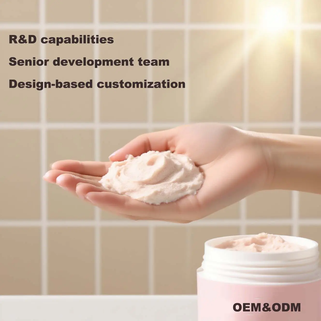 Peach & Shea Butter Body Scrub Cream Deep Moisturizing Exfoliator for Dry Skin Revival