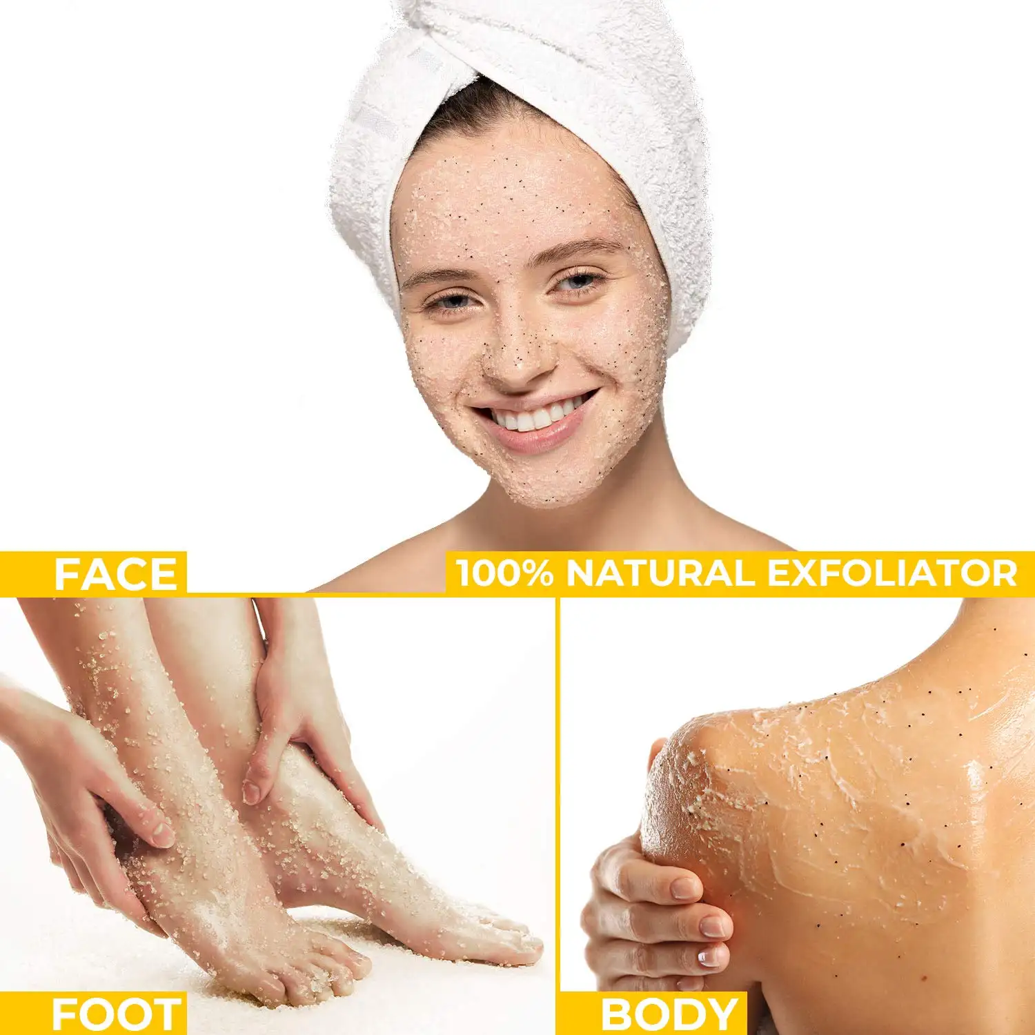 Private Label Whitening Exfoliating Face and Body Scrub for Body Use
