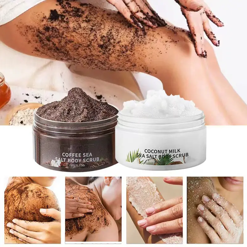 Organic Salt Type Exfoliator Exfoliating Lightening Body Scrub for Face and Body