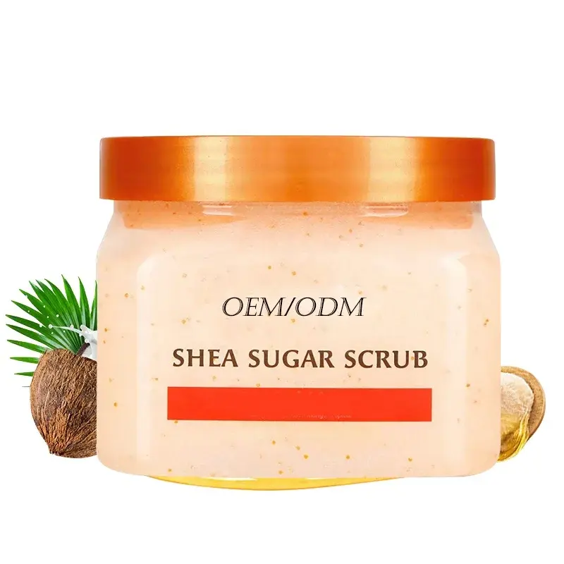OEM 100% Pure Natural Shea Butter Shea Sugar Hydrating and Exfoliating Body Scrub