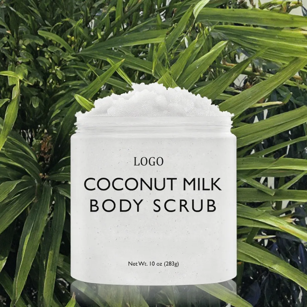 Organic Dead Sea Salt & Coconut Milk Body Scrub Creamy Mud Exfoliating Removing Dead Skin Whitening Feature Adults OEM Skin Care