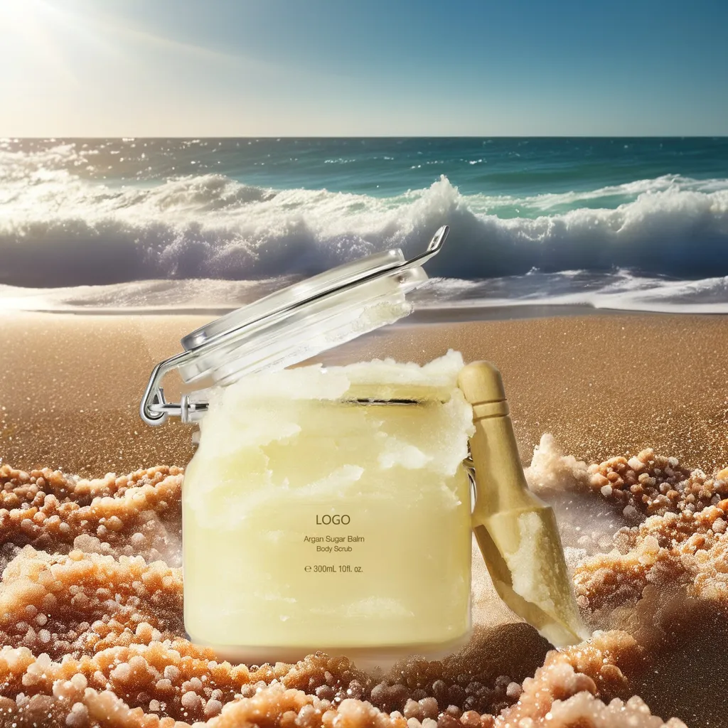 OEM Organic Natural Body Scrub with Lightening Vitamin C Cream Whipped Texture for Daily Care Targets Dark Spots Hydrates Skin