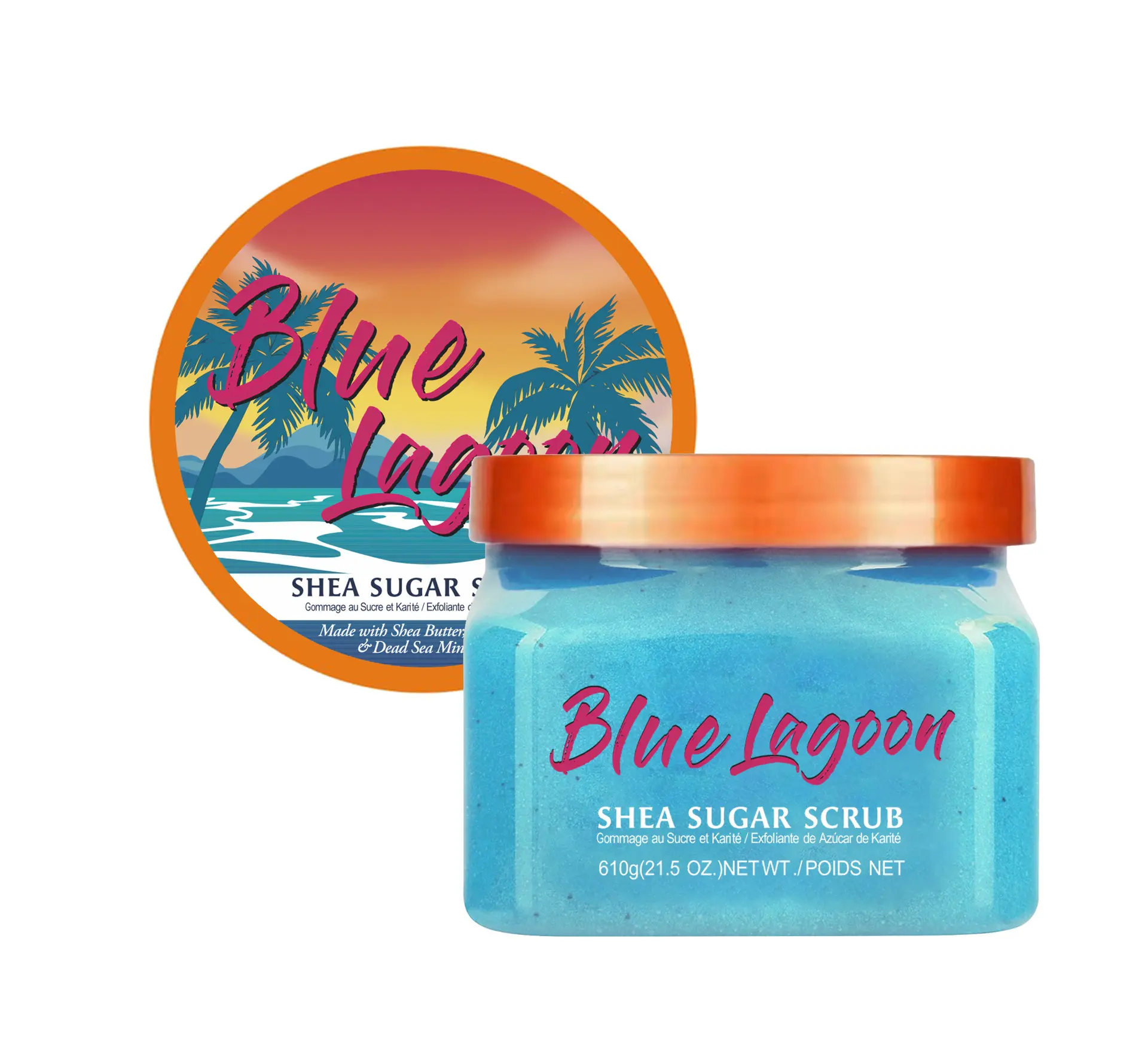 100% Pure Natural Shea Butter Body Scrub OEM Exfoliating Cream for Massage Whitening and Vitamin C Ingredients