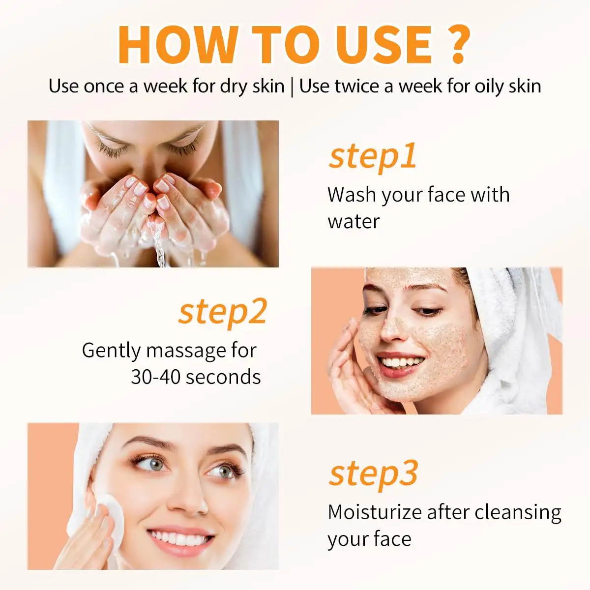 Retinol & Vitamin C Face Scrub Exfoliating Facial Wash for Deep Cleansing Body Scrub for Women and Men