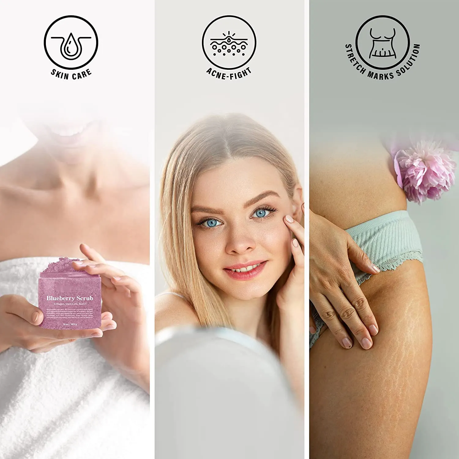 Salt Body Scrub with Lychee Oil, Exfoliating Salt Scrub to Exfoliate & Moisturize Skin, Deep Cleansing