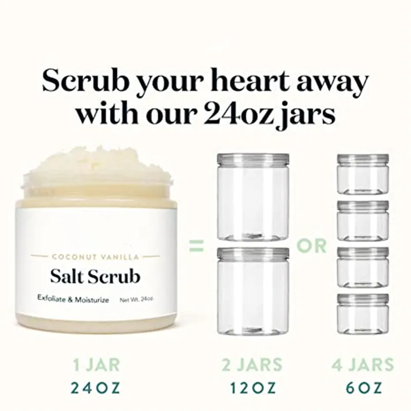 Coconut Vanilla Salt Scrub All Natural Skincare Goodness | Gently Exfoliating Body Scrub Packed With Skin Loving Moisturizers