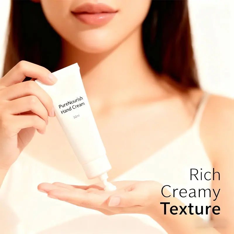 Nourish Glow Premium Hand Cream 50ml Natural Shea Butter Moisturizer for Dry Cracked Skin Non-Greasy & Fast-Absorbing