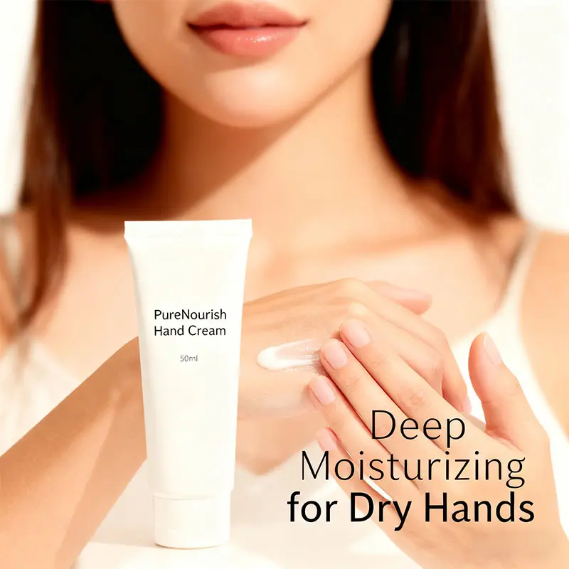 Nourish Glow Premium Hand Cream 50ml Natural Shea Butter Moisturizer for Dry Cracked Skin Non-Greasy & Fast-Absorbing