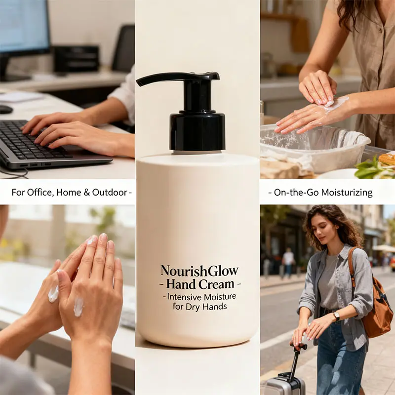 Nourish Glow Premium Hand Cream 50ml Natural Shea Butter Moisturizer for Dry Cracked Skin Non-Greasy & Fast-Absorbing