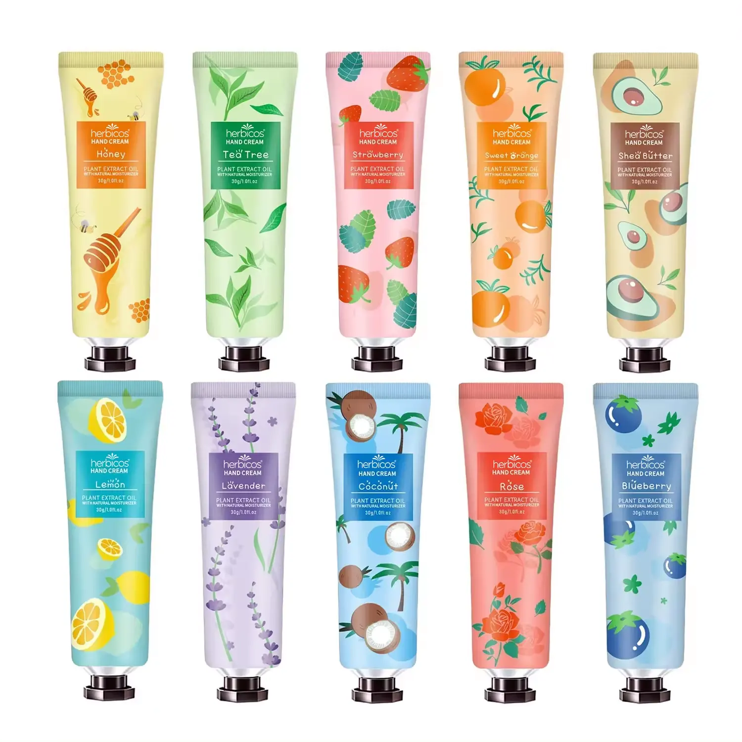 OEM 30ml Travel Hand Cream & Lotion Private Label Botanical Extract Anti-Aging Nourishing Whitening Moisturizing Sensitive Skin