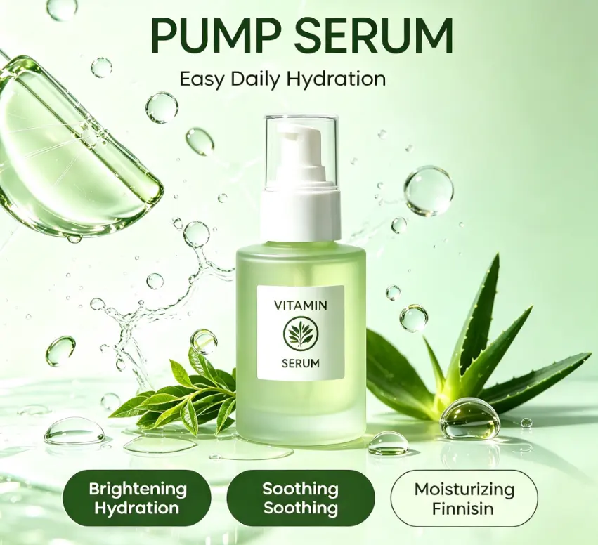 Goodel Lemon Fruit Vitamin C Serum Green Anti-Acne Dark Spot Calming Moisturizer Facial for Perfume Home OBM Skin Care