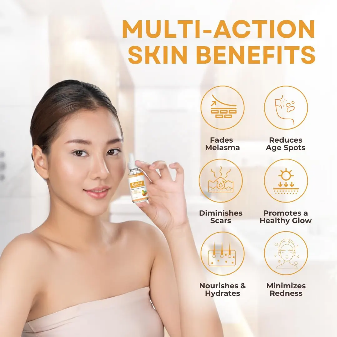Dark Spot Remover Serum for Face & Body Facial Oil Reduces Acne, Scars, Evens Tone Dark Spot Correcting Glow Kojic Acid Oil