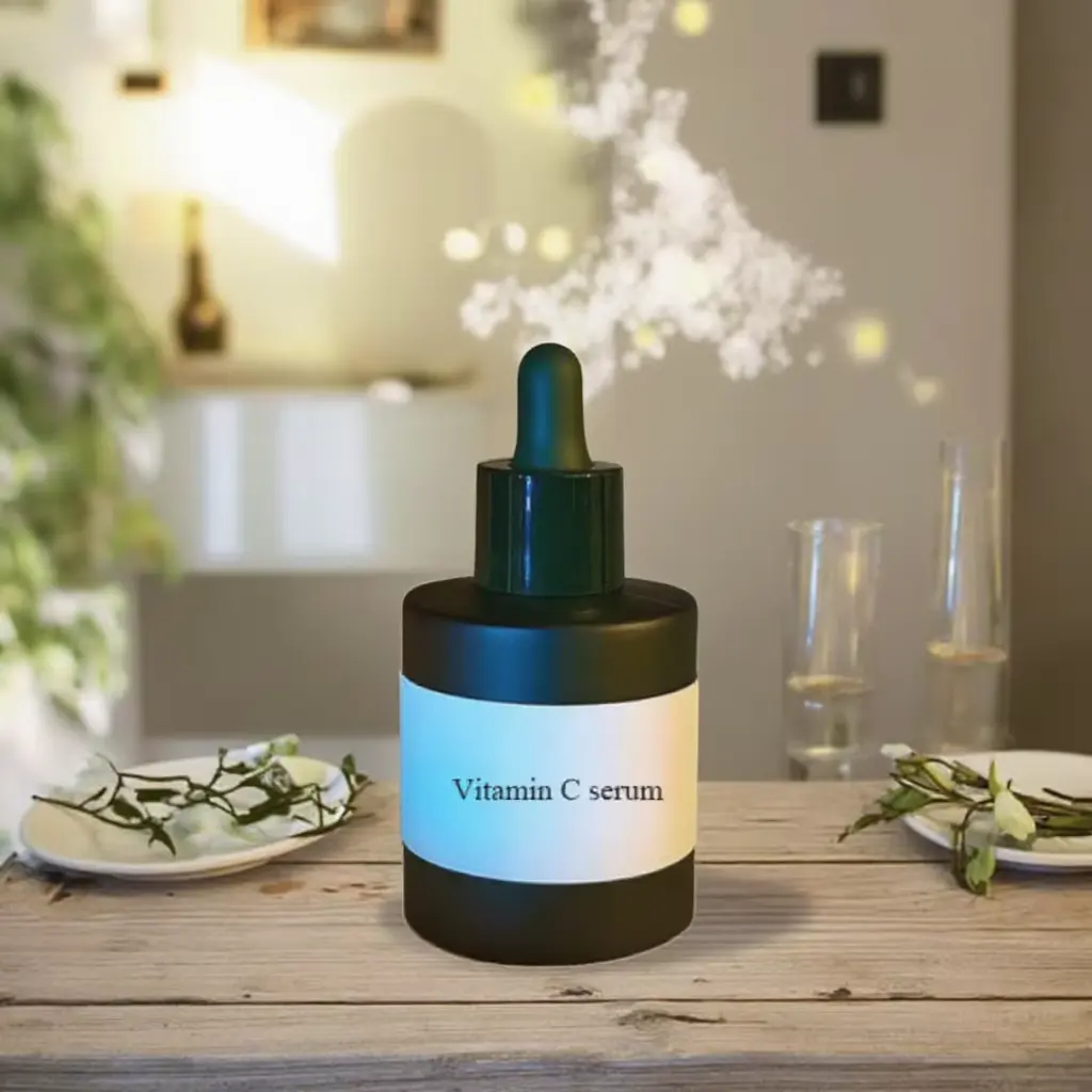 Private Label Deep Hydrating Whitening Face Serum Vitamin C & E Serum for Sensitive Skin Aloe Vera and Green Tea Face Care