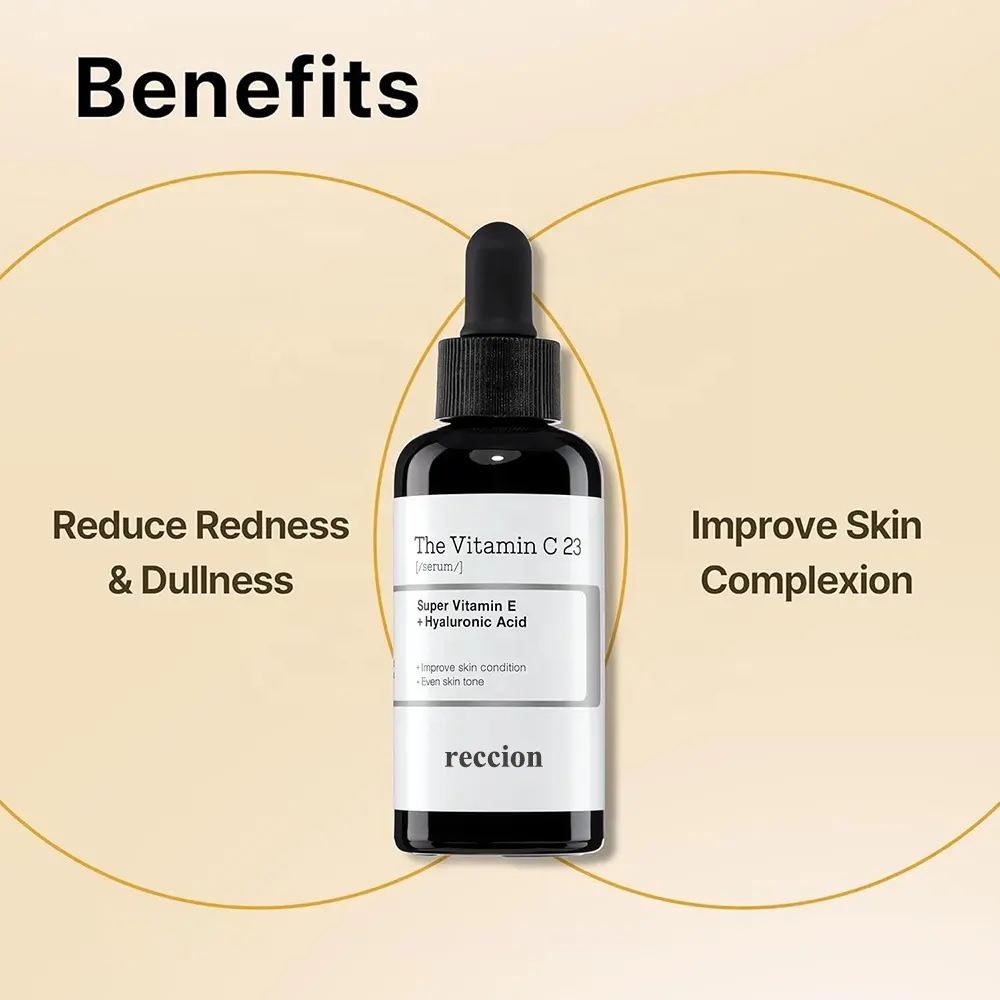 Vitamin C 23% Serum Vitamin E Hyaluronic Acid Whitening Facial Serum Brightening Hydrating Fine Lines Uneven Skin Tone Dull Skin