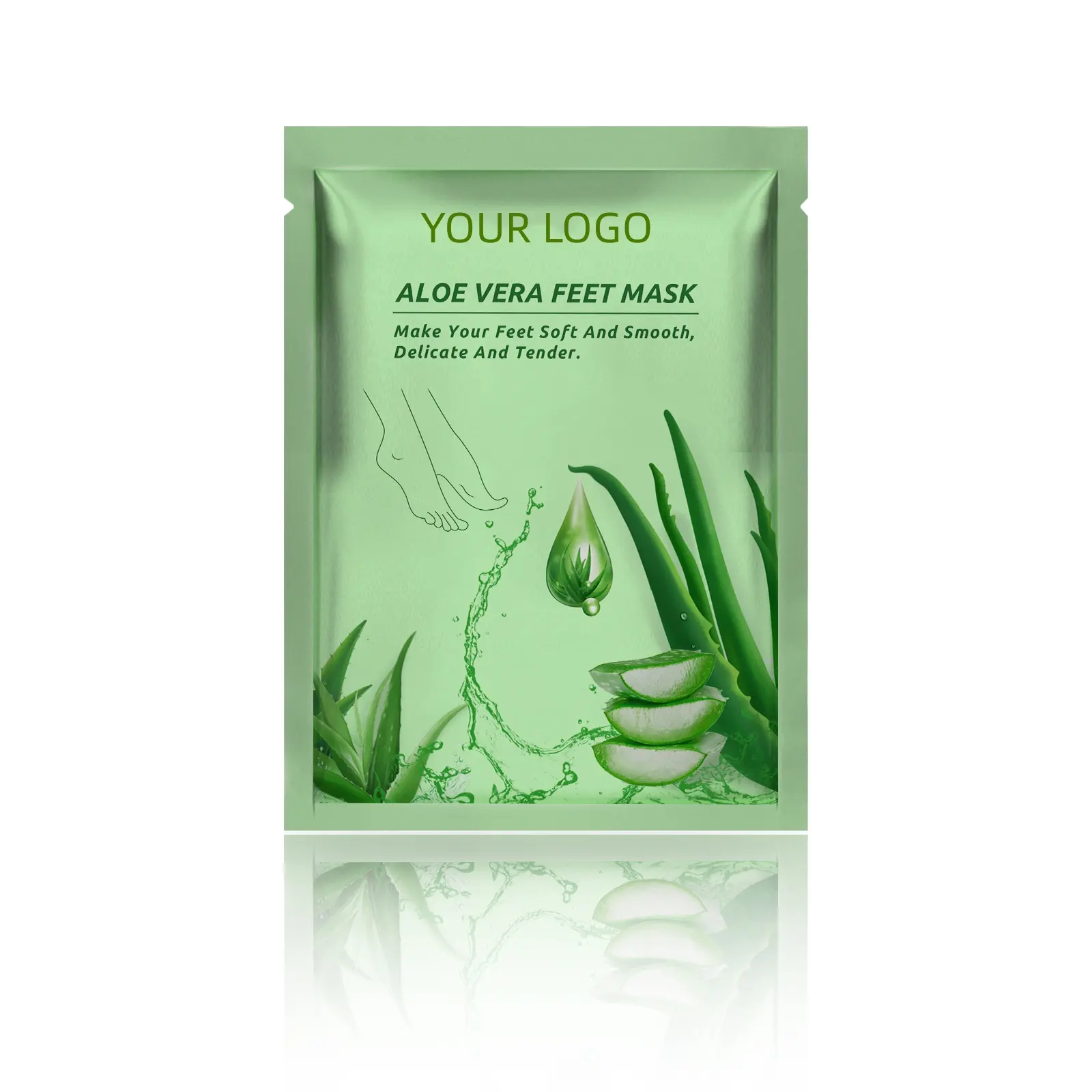 Custom logo Natural Skin Care Aloe Vera Exfoliating Foot Mask Whitening Deep Hydration Moisturizing Remove Cocoons Foot Mask