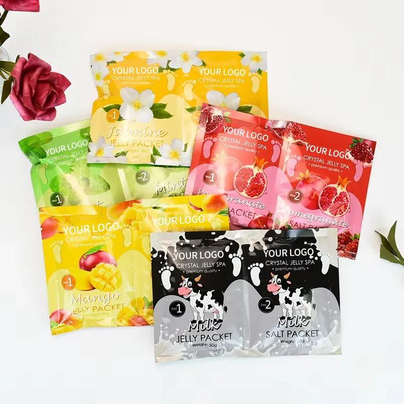 OEM ODM Vegan Gel Foot Mask Natural Skin Care Exfoliator Whitening and Moisturizing Foot Spa Treatment