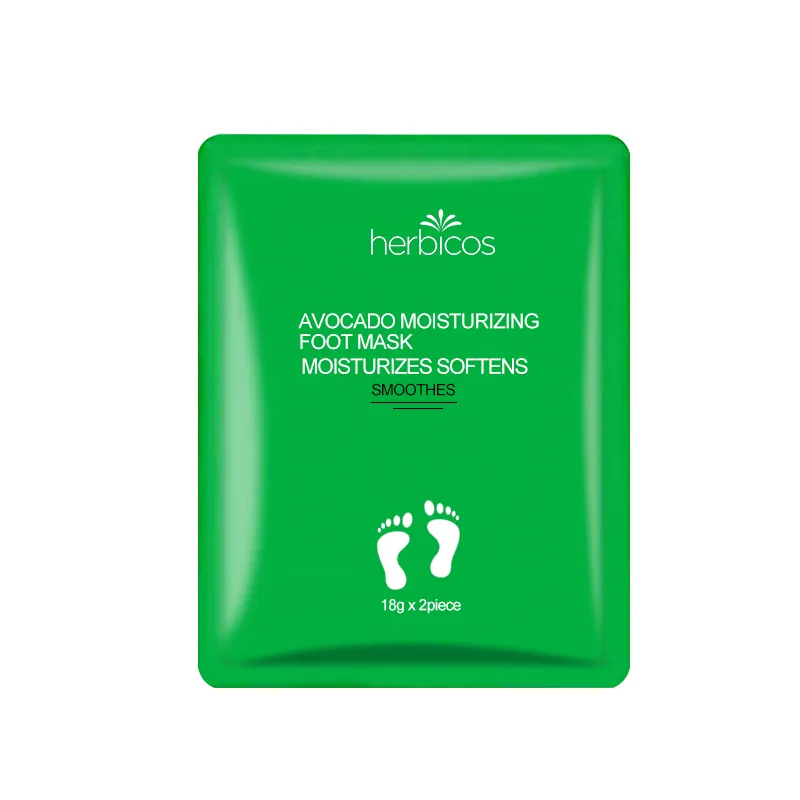 Private Label OEM Intensive Moisturizing Socks Feet Avocado Extract VE Foot Peeling Mask Dry Relief Exfoliating Foot Mask