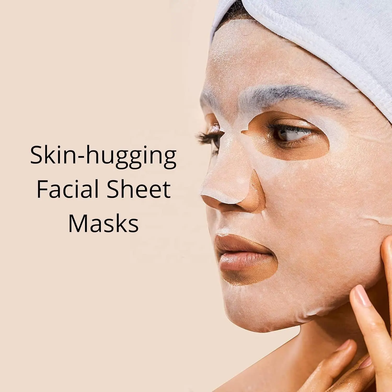 Vita Essential 10 Sheet Vitamin C Facial Mask Cotton Herbal Retinol Vegan Cruelty-Free Smoothing Tightening Toning Brightening