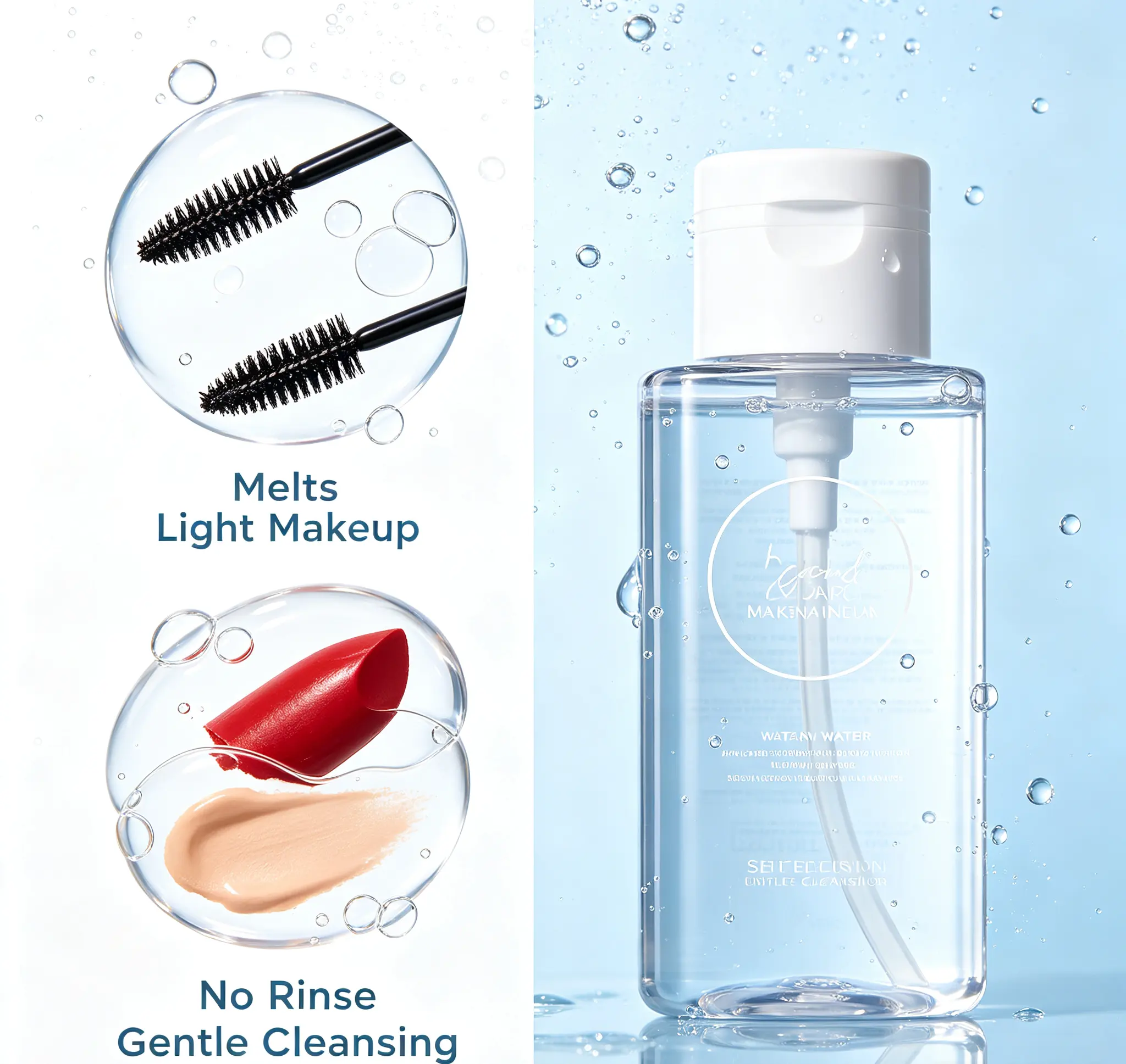 Micellar Water, Hydrating Facial Cleanser & Makeup Remover, Suitable for Sensitive Skin, Vegan, Cruelty Free Makeup Remove