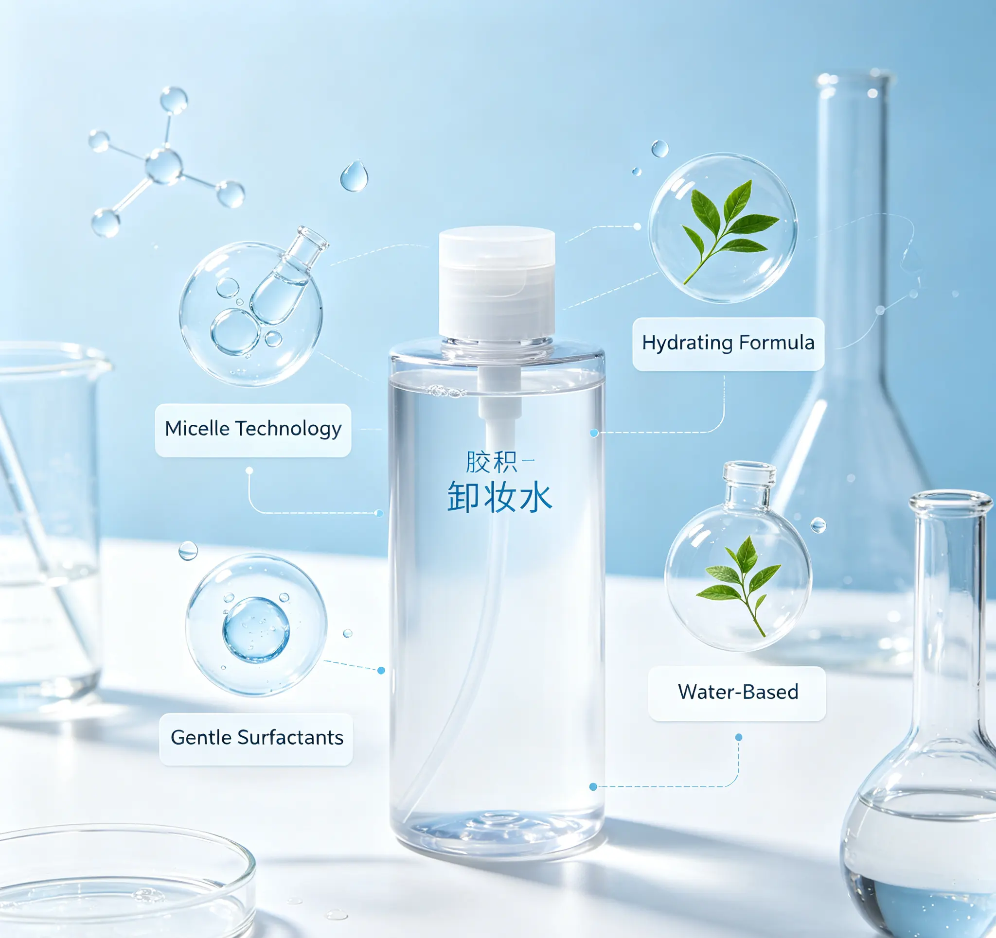 Micellar Water, Hydrating Facial Cleanser & Makeup Remover, Suitable for Sensitive Skin, Vegan, Cruelty Free Makeup Remove