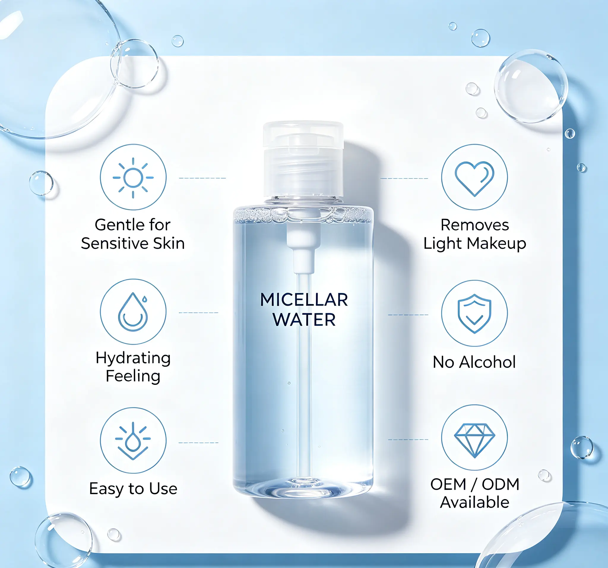 Micellar Water, Hydrating Facial Cleanser & Makeup Remover, Suitable for Sensitive Skin, Vegan, Cruelty Free Makeup Remove