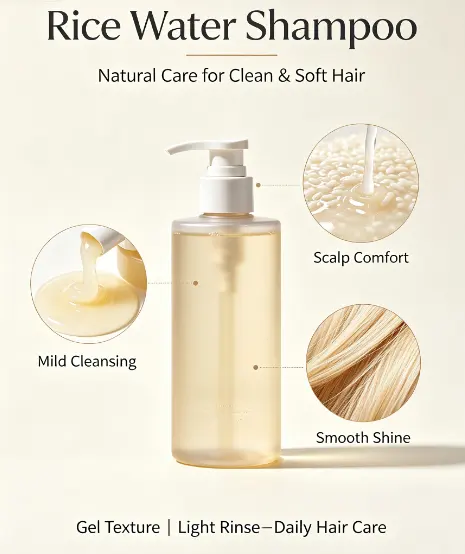 OEM/ODM Sulfate Free Probiotic Rice Water Shampoo for Hair Density and Barrier Repair for All Hair Types