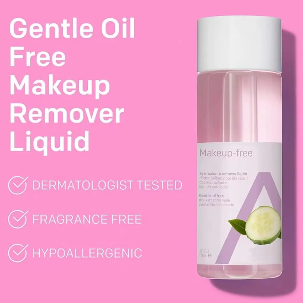 Pallas Organic Herbal Oil-Free Gentle Cleansing Face Eyes & Lips Makeup Remover Waterproof 3 Years Shelf Life
