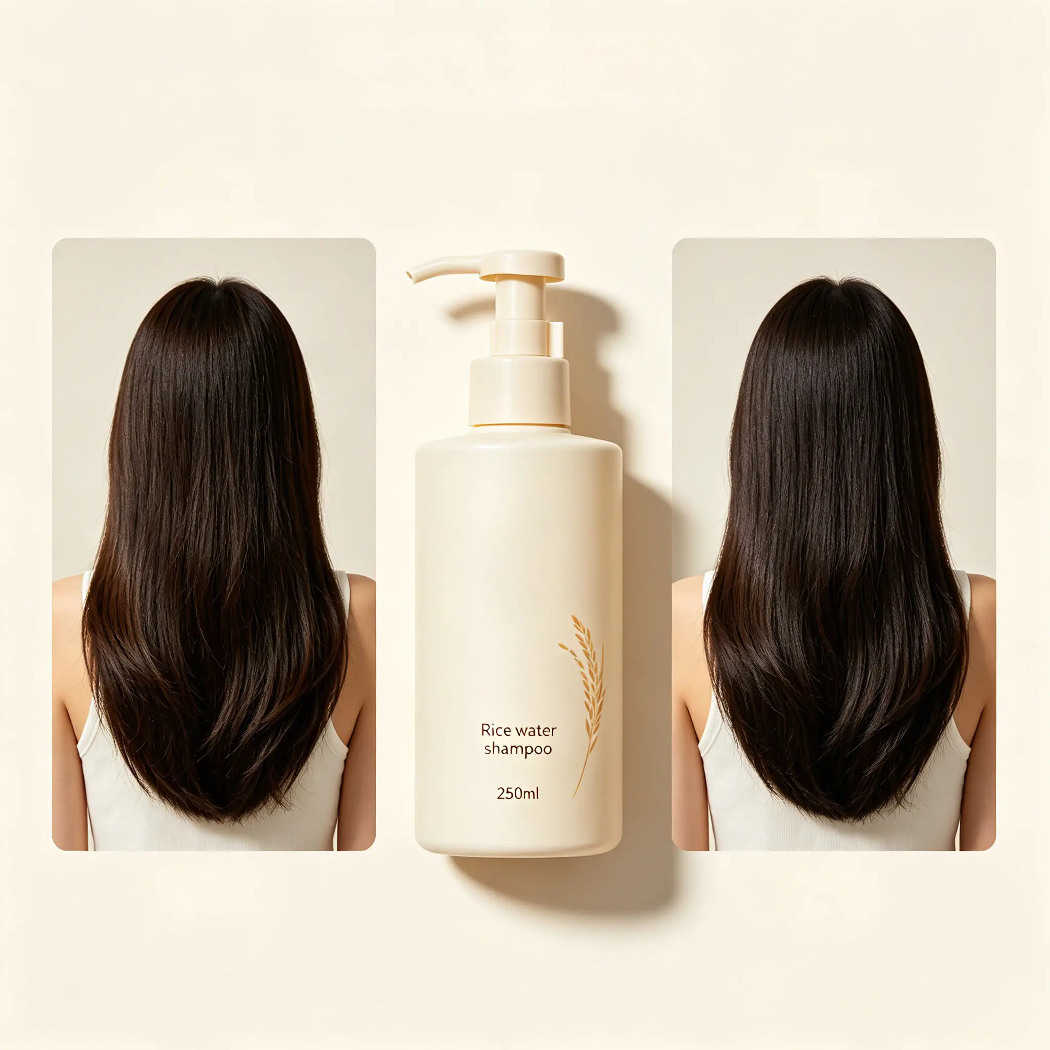 Rice Water Shampoo Hair Repair Growth Shampoo Private Label Rice Hair Care Strengthen Hair Roots Reduce Hair Loss