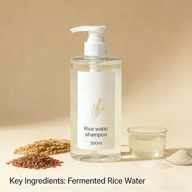 500ml Rice Water Shampoo Moisturizing Nourishing Shampoo for Dry Damaged Hair