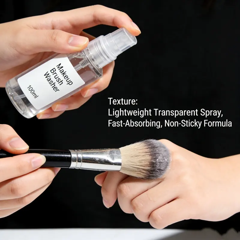 Makeup Brush Washer Natural Aloe Vera Brush Cleaning Spray for Cosmetic Tool Care