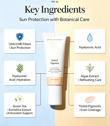 OEM Tinted Moisturizer SPF30 50 Light Coverage Skincare Foundation Sunscreen Non-Greasy Daily Tinted Lotion Glow Cream