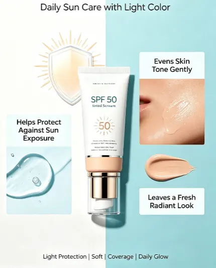 OEM Tinted Moisturizer SPF30 50 Light Coverage Skincare Foundation Sunscreen Non-Greasy Daily Tinted Lotion Glow Cream