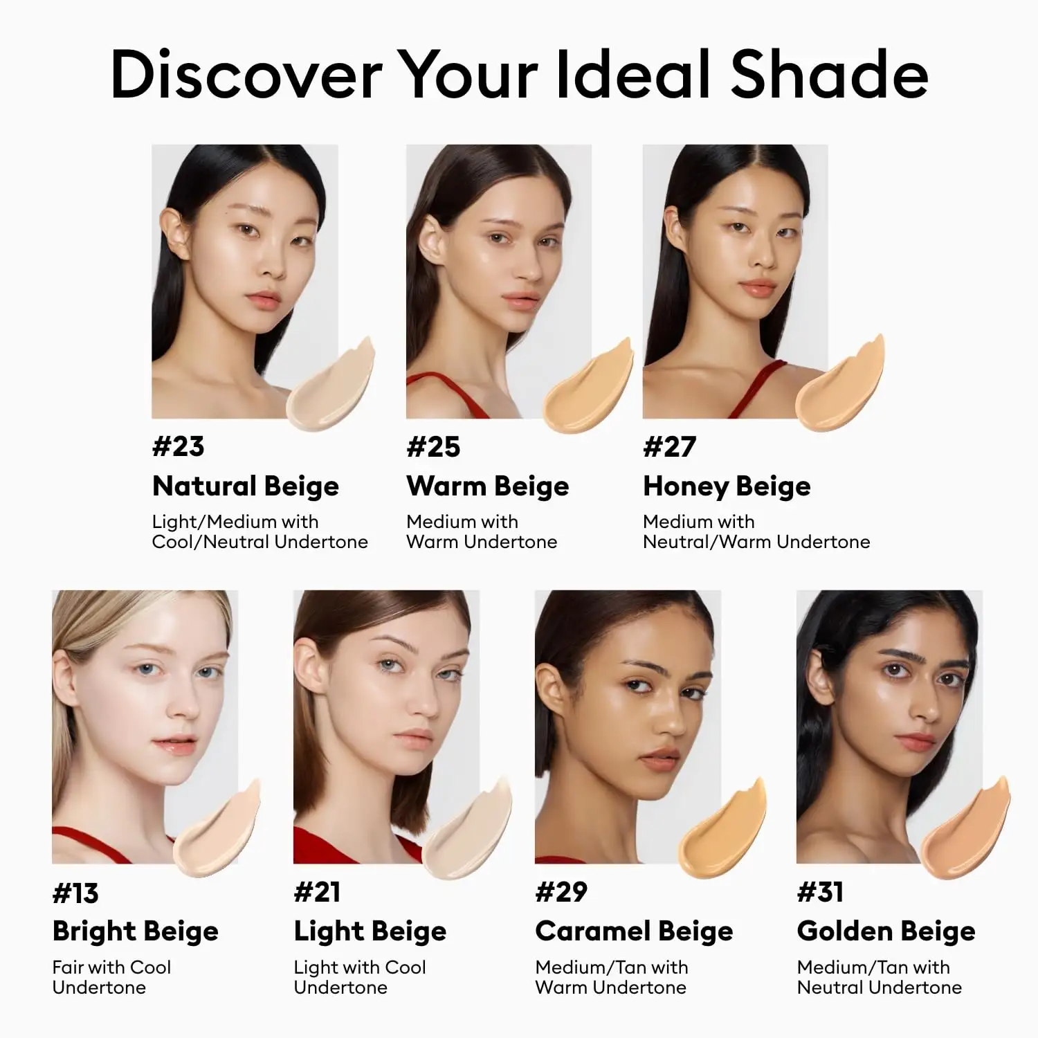 BB CC Creams No.23 Natural Beige -Light/Medium with Cool/Neutral Undertone SPF 42 PA +++ Tinted Moisturizer BB Cream Foundation