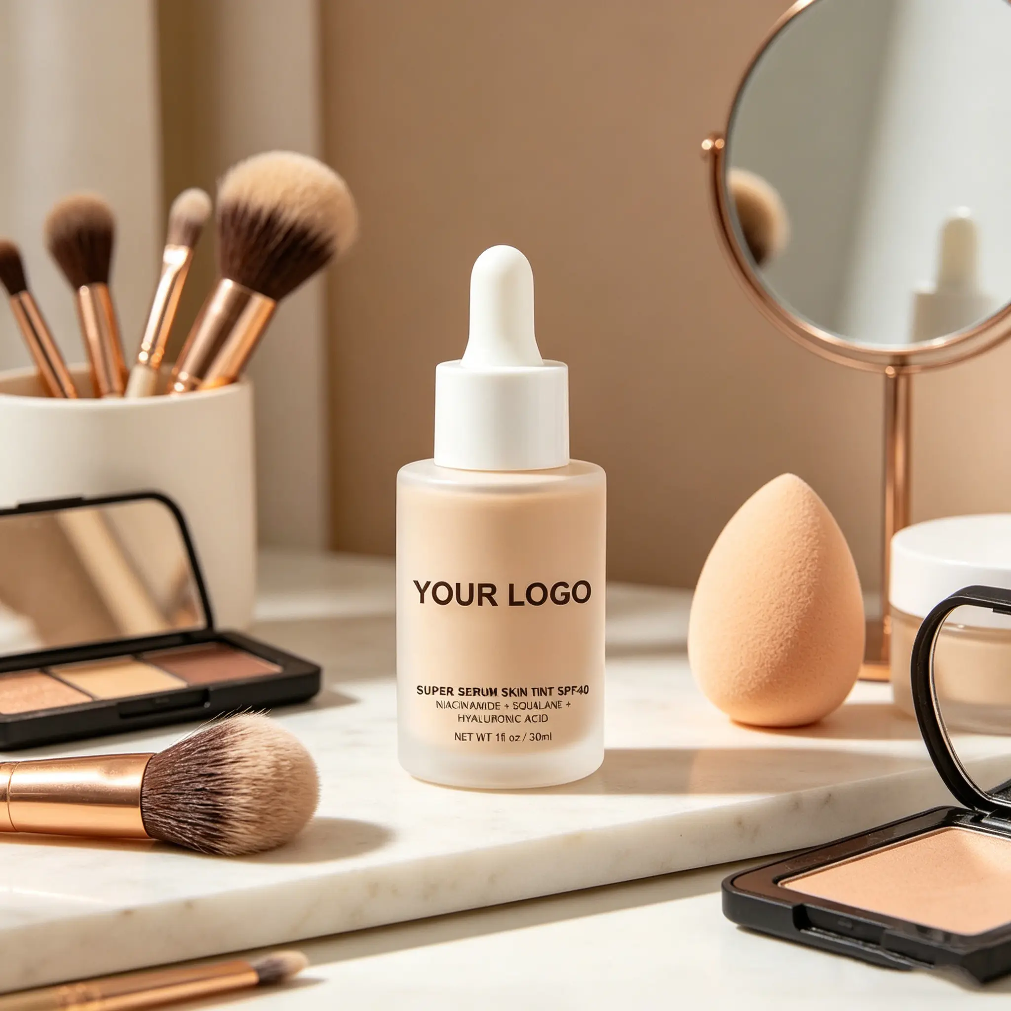Wholesale 4-in-1 Primer SPF 40 Sunscreen Concealer Foundation Liquid Pores Lasting Private Label Moisturizing Skin Tint
