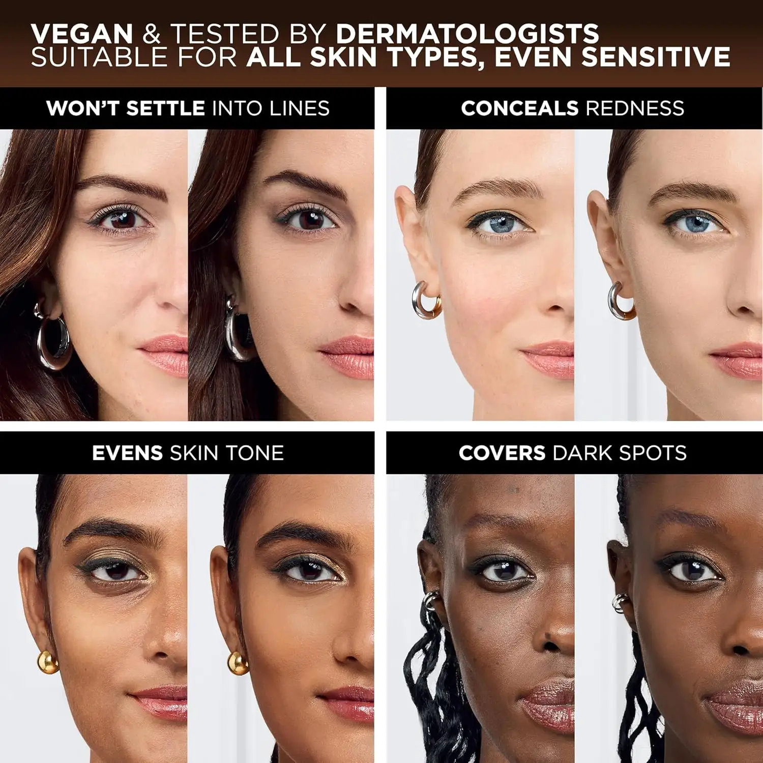 Color Changing Foundation for Women Instantly Adapts to Your Skin Tone Liquid for All Skin Types 45g Liquid Foundation