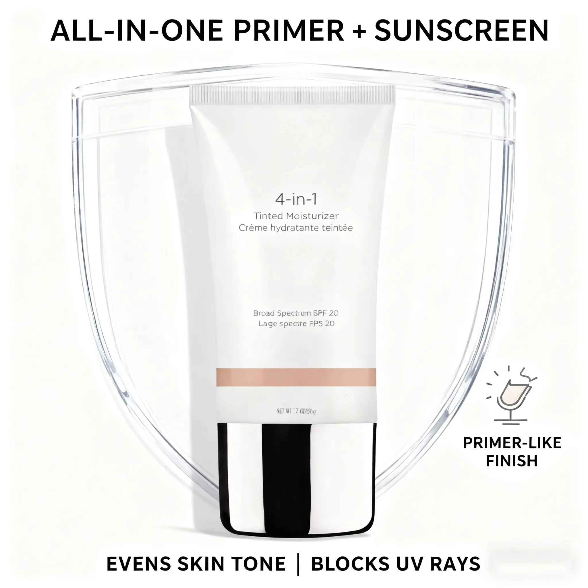 Private Label OEM Hyaluronic Acid Hydrating Oil Free Tinted Moisturizer Spf 30 50 Tinted Sunscreen