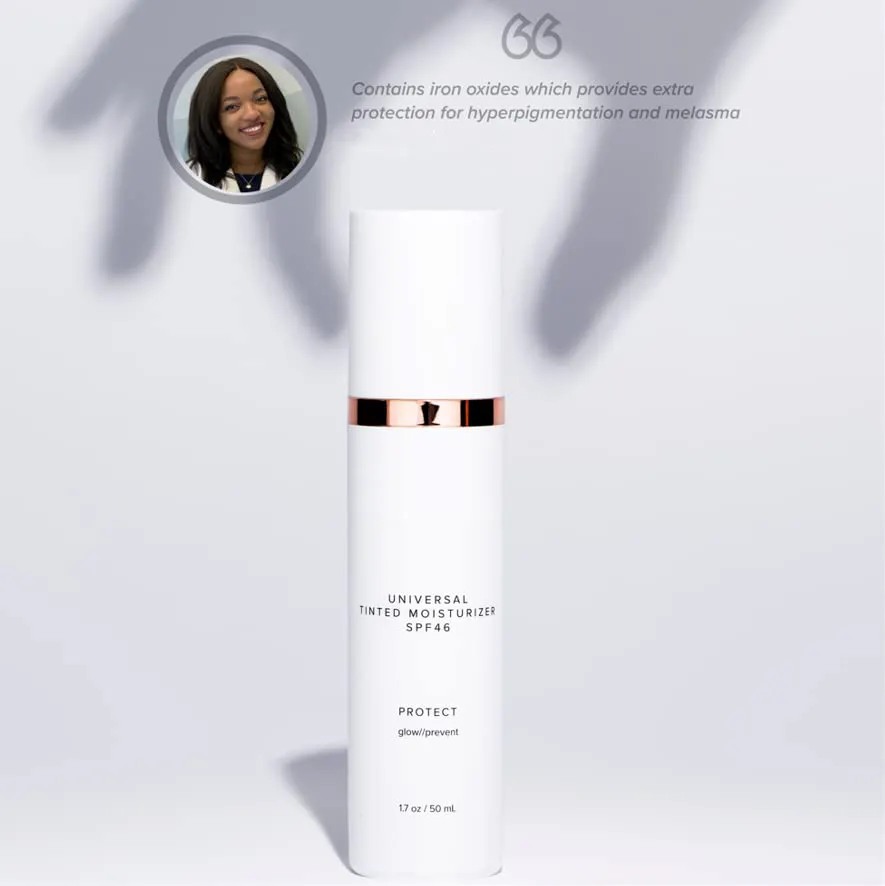 Anti-Aging Tinted Moisturizer with SPF 46 All-In-One Face Sunscreen and Foundation Protection Against UVA and UVB Rays