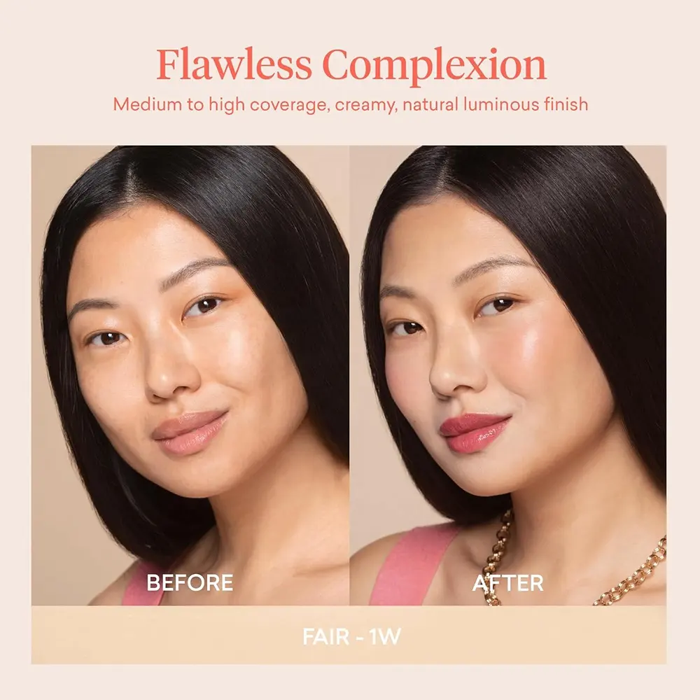 SPF 50+100% Mineral Color Correcting Cream Medium Coverage Foundation Broad Spectrum Sunscreen for Face