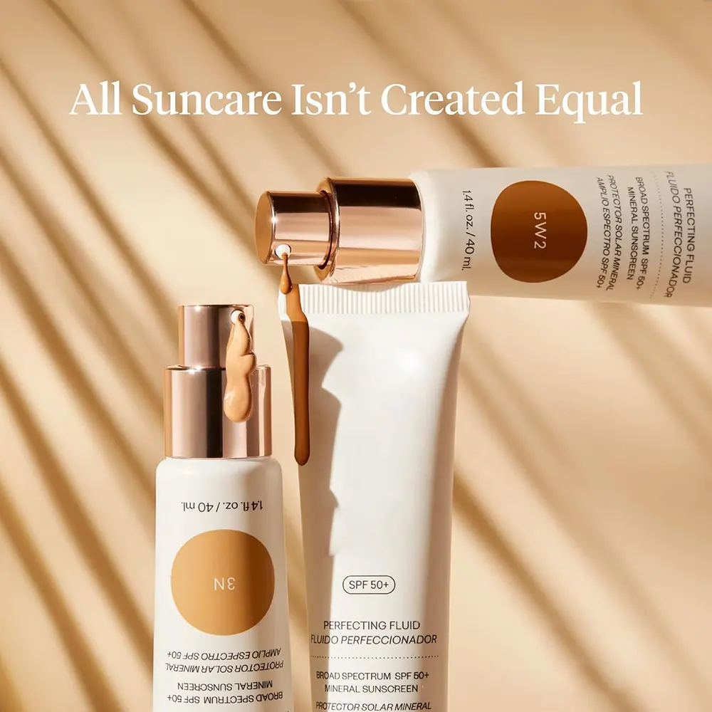 SPF 50+100% Mineral Color Correcting Cream Medium Coverage Foundation Broad Spectrum Sunscreen for Face