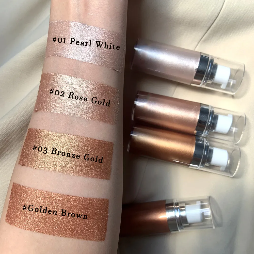 New Arrival Legs Body Facial Luminizer Copper Color Liquid Highlighter Foundation Cream Concealer High Cover Makeup Base