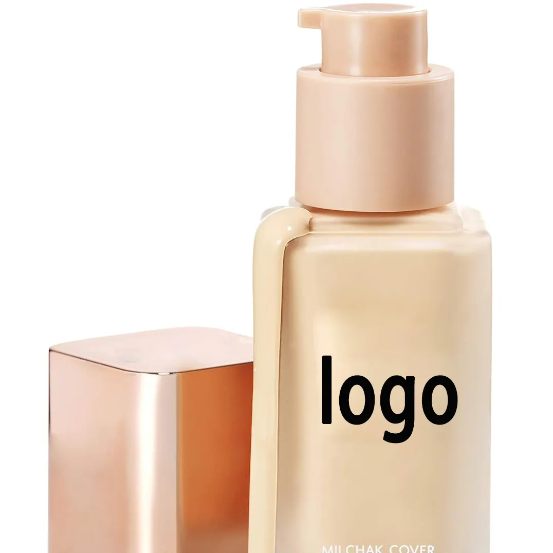 4 Colors Korean Natural Foundation Moist Liquid Foundation for All Skin Types Easy Application