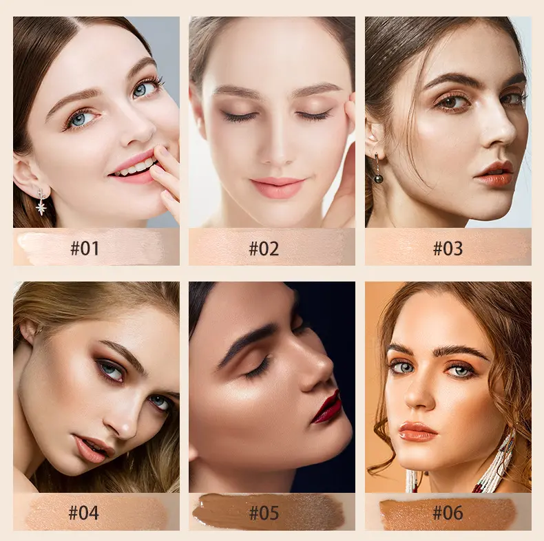 Own Brand 10ml Liquid Foundation Natural Mineral Concealer Waterproof Sunscreen All-In-One Whitening Brightening Pore Makeup