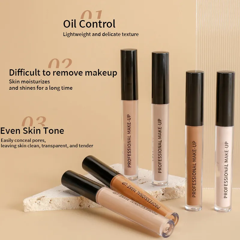 Own Brand 10ml Liquid Foundation Natural Mineral Concealer Waterproof Sunscreen All-In-One Whitening Brightening Pore Makeup