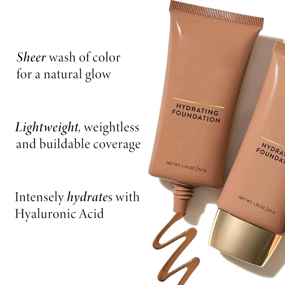 SPF Light/Medium Sheer to Light Buildable Coverage Natural Glow Finish Lightweight Formula Hyaluronic Acid Hydrating Foundation