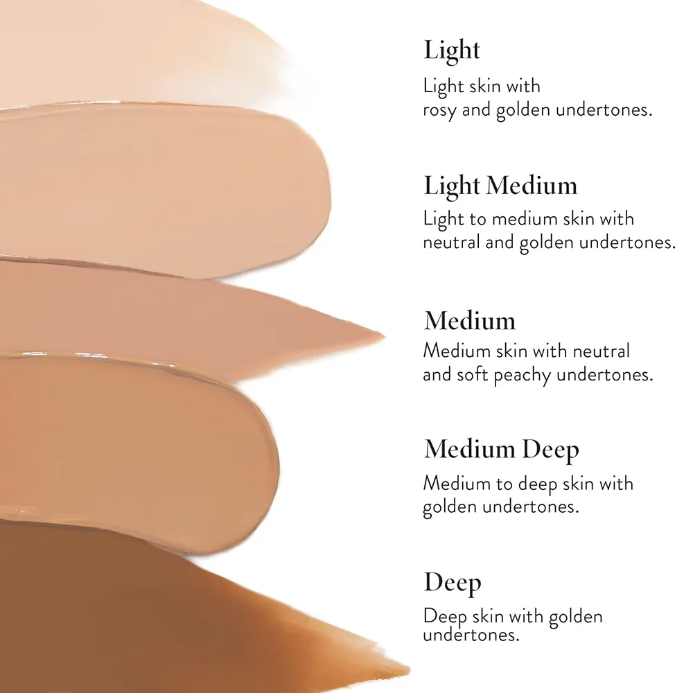 SPF Light/Medium Sheer to Light Buildable Coverage Natural Glow Finish Lightweight Formula Hyaluronic Acid Hydrating Foundation