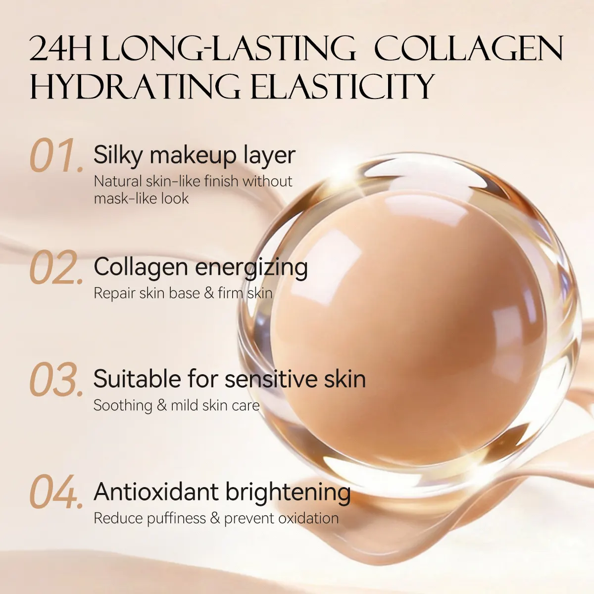 Cream Air Cushion Box Replacement Refill Core Powder Puff Sponge Lightening Chemical Mineral Anti-Wrinkle Dark Circles