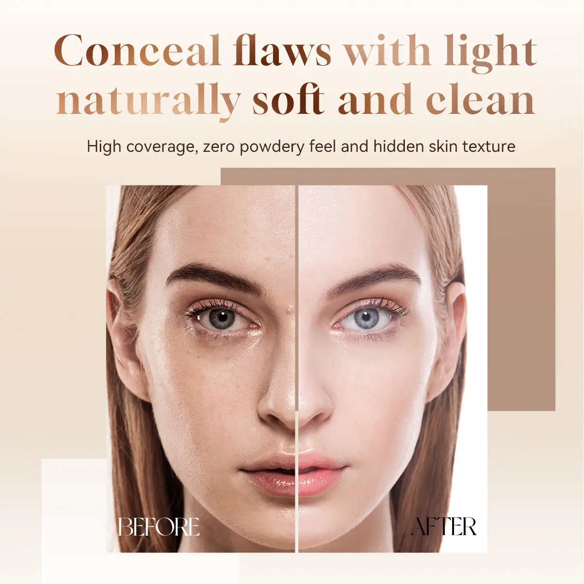 Matte Air Cushion BB Cream SPF 50+ PA+++ Freckle-Removing Whitening Long-Lasting Titanium Dioxide Ingredients Private Sunscreen